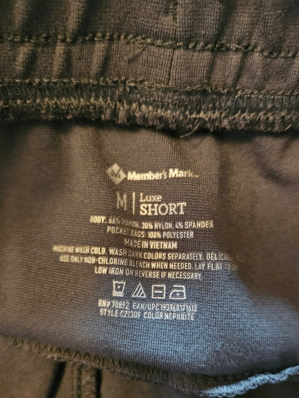 Members Mark Luxe Womens Gray Pull On Elastic Waist Active Shorts Size Medium - Picture 10 of 13